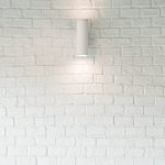 lamp on white wall background